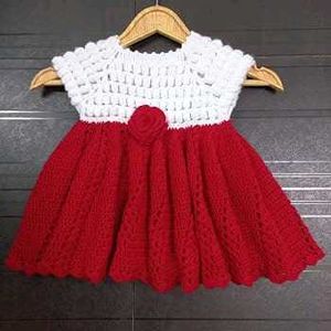 Handmade Red Crochet Baby Dress