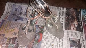 Sparkly Silver Heels