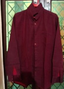 Men's Maroon Formal Shirt