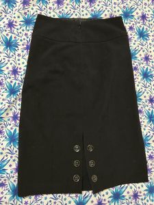 Imported Chic Black Pencil Skirt