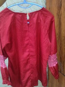 Stunning Red Ethnic top
