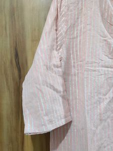 Elegant Pink Striped Kurta