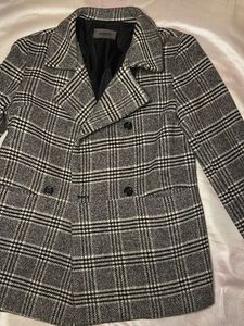 Plaid Double-Breasted Blazer