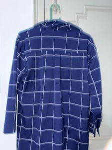 Blue Checkered Long Shirt