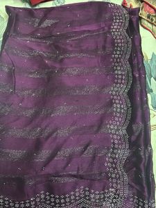 Stunning Purple Saree with Embellishments