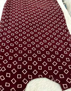 Maroon Kurta Set with Mirror Work