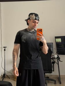Black Rhinestone Cross T-Shirt