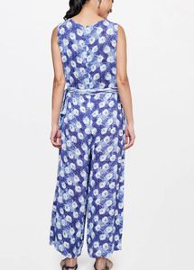Stylish Blue &amp; White Maxi jumpsuit
