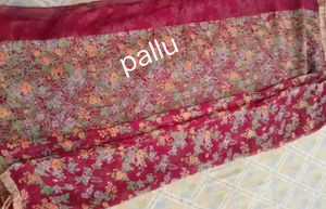 Vibrant Floral Print Saree