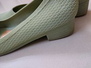 Olive Green Knit Ballet Flats