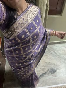 Elegant Purple Banarasi Saree