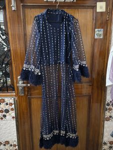 🌸Elegant Navy Blue Kurta Set with Sharara