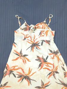 Floral Print Tie-Front Mini Dress