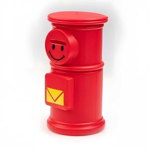 Post Box Piggy Bank for Kids -  Red