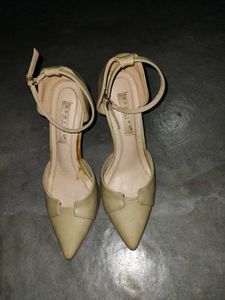 Elegant Beige olive nude Ankle Strap Heels