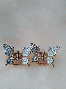Sparkling Butterfly Hair Clips (Set of 2) and one