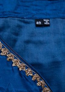 Elegant Teal Embroidered Kurta with Tiered Skirt