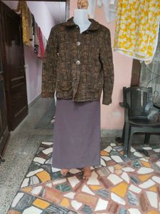 Imported Winter Wear Wrap Skirt &amp; Jacket Set