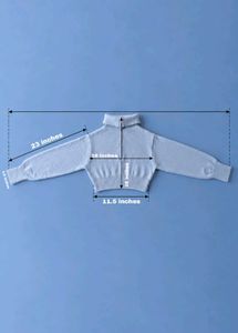 POWDER BLUE HALF-ZIP MOCK NECK SWEATER