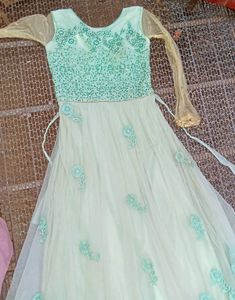 Stunning Mint Green Embroidered Lehenga