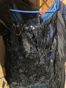 Stunning Blue &amp; Black Embellished Gown