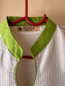 Lime Green Embroidered Kurta size XL