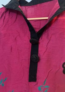 Vibrant Floral Sleeveless Kurta