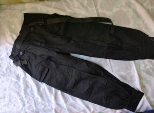 Black Cargo Pants with Belt
