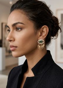 Evil Eye & Star Dangle Earrings