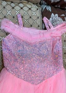 Stunning Pink Sequin &amp; Tulle Gown