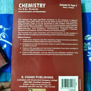 Chemistry for B.Sc. VI Semester Books