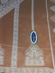 New Tan Colour Saree With Beautiful 3d Print