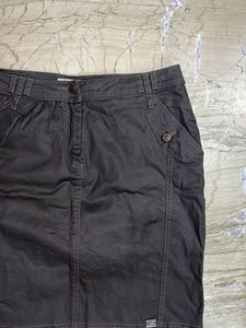 Stylish Dark Grey Cargo Skirt