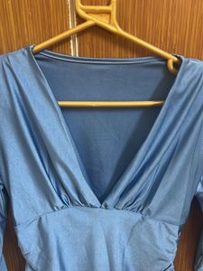Chic Ruched V-Neck Dress