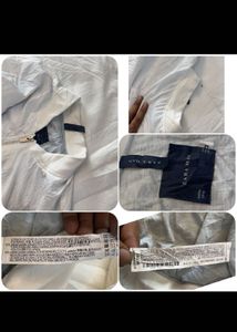 ZARA Men's White Bomber Jacket