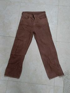 Brown Wide Leg Jeans