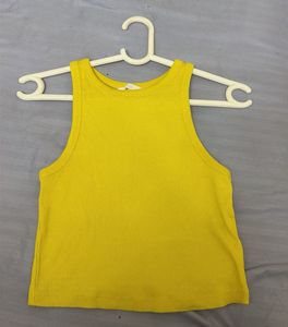 Ribbed Yellow Tank Top