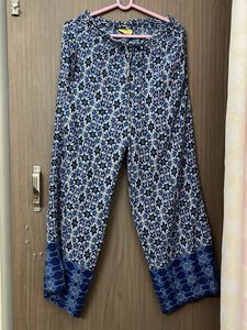 Blue Printed Palazzo Pants