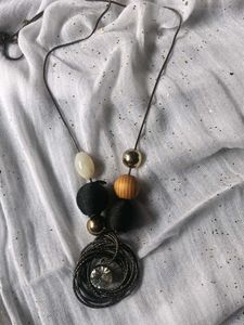 Boho Beaded Pendant Necklace