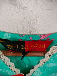 Cyan Printed Casual Kurta (Women's)