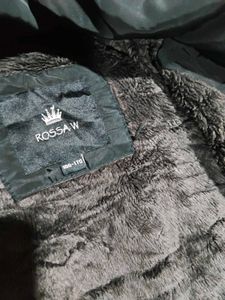 Black Puffer Jacket with Hood winter thick