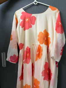Floral Print Anarkali Kurta with Pants &amp; Dupatta