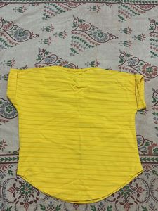 Yellow Casual Top for Girls|Women