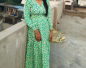 Green Floral Maxi Dress