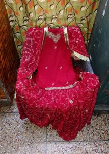 Beautiful Red Bridal Lehenga Choli Set