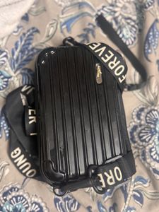 Stylish Black Mini Suitcase Crossbody Bag