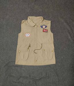 Reworked Utility Vest with Harley-Davidson Graphic