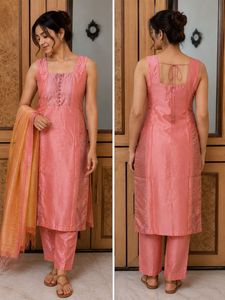 Elegant Peach Kurta- Tailored for Bust 34