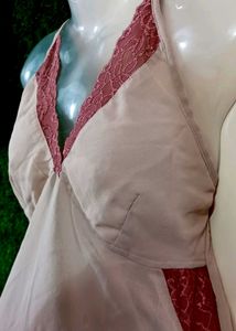 Clovia Sheer Floral Night Dress