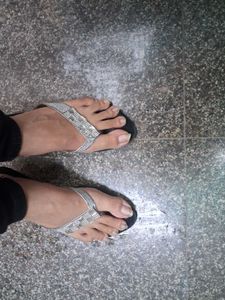 Sparkling Wedge Flip Flops